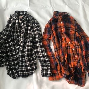 TWO Long Sleeve Flannels